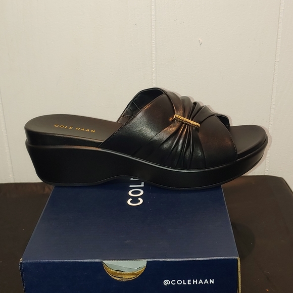 Cole Haan Aubree Ruched Slide Sandal - Picture 3 of 7